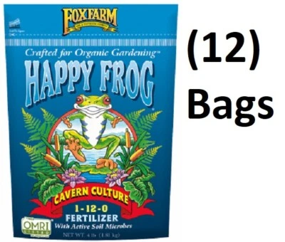 (12) pk FoxFarm FX14630 4 lb Happy Frog Cavern Culture Guano Organic Fertilizer - Image 1 of 2