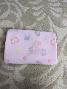 Circo Pink Lavender Butterfly and Flower Fleece Baby Blanket 36”x30”
