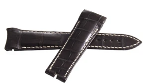 Breguet 22 mm x 18 mm dunkelbraun Alligatorleder Uhrenarmband Armband IAE - Bild 1 von 3
