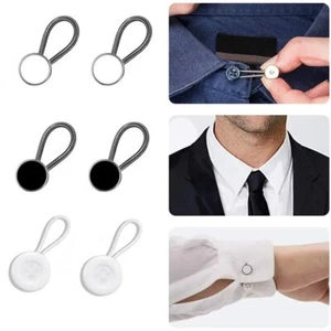 8Pcs Elastic Collar Button Extender for Shirt Dress Pants - Picture 1 of 15