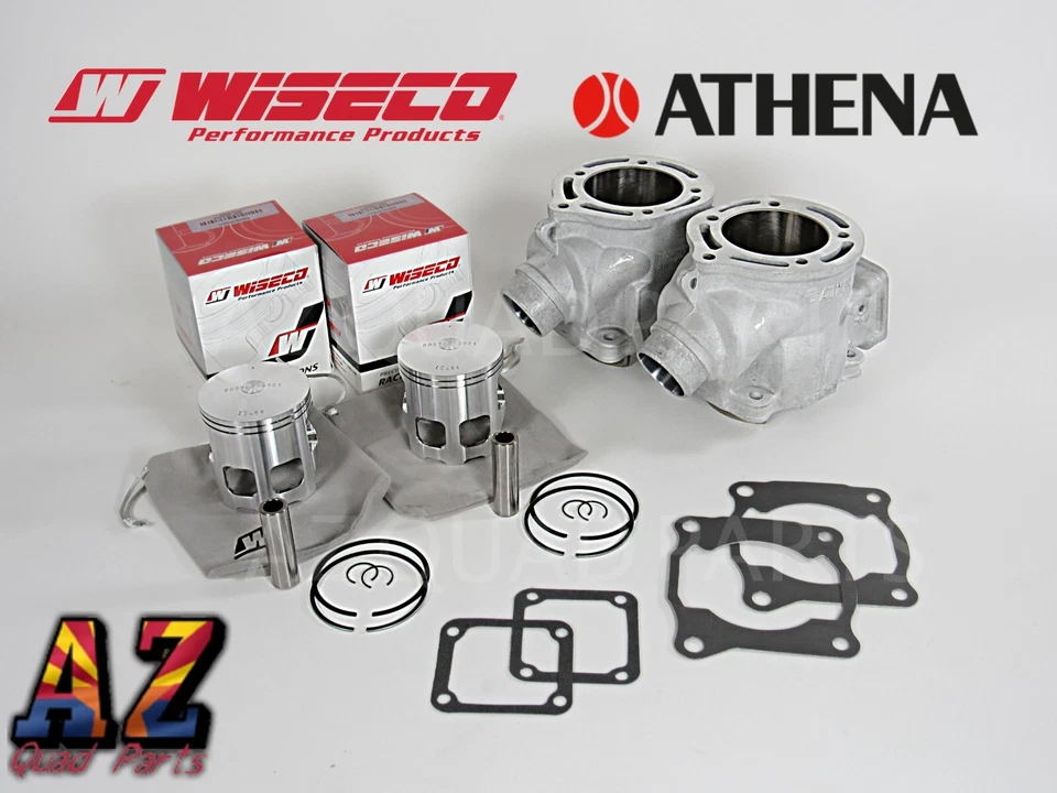 Yamaha Banshee Athena Stock Bore Triple Ported Cylinders WISECO Pistons Gaskets - Image 1 of 1
