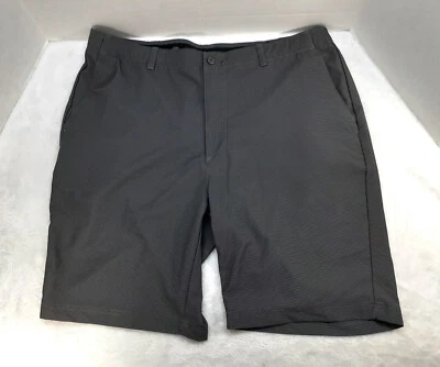 Pebble Beach Golf Shorts Mens 40 Gray Striped Flat Front Chino - Image 1 of 4