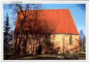 Tarjeta postal con motivo de iglesia iglesia capilla GÜSTROW Mecklemburgo-Pomerania Occidental color - Imagen 1 de 2