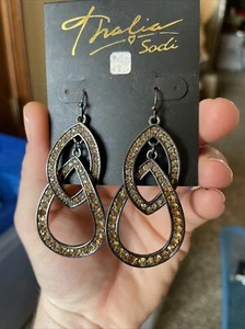 Thalia Sodi Earrings Dark Tone New With Tags Wild - Picture 1 of 4