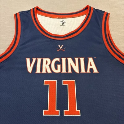 Virginia Cavaliers Basketball Jersey UVA #11 Men's XL Blue Orange Trim NCAA ACC - Image 1 of 4