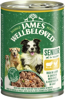 JAMES WELLBELOVED™ Hund Dose Senior Lamm & Huhn Pastete 400g Hundefutter Nass - Bild 1 von 4