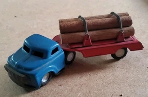 Vintage Rare 1950's S.S.S Toys Japan Friction Log Trailer Truck APX 6" - Picture 1 of 8