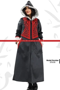 Eleganter Furwah Abaya Stil - فروة طويلة بتطريز تراثي فلسطي-فرو فاخر Damen - Bild 1 von 1