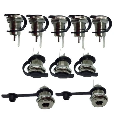 Lsgoodcare 10Pack 5.5 x 2.1 MM 5A DC Power Jack Socket Threaded Female Mount - Image 1 of 4