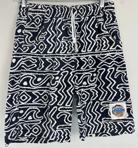 Okanui Classics Board Shorts Mens S 100% Cotton Blue White Surfwear Hawaiian Vtg - Picture 1 of 6