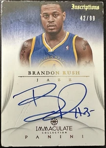 2012-13 Panini Brandon Rush Trade Card Immaculate Collection Basketball . - Picture 1 of 2