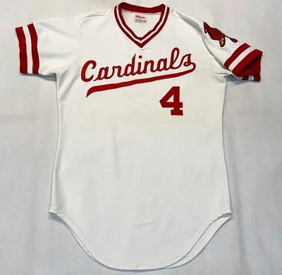 Vintage Wilson MLB St. Louis Cardinals #4 Baseball Jersey Sz 40 White USA Sewn - Image 1 of 4