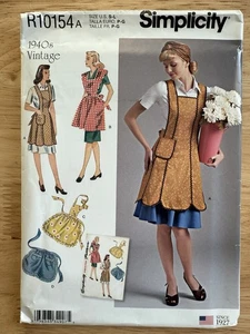 Simplicity Vintage 1940’s Reproduction Pattern R10153 Misses’ Aprons Size S-L - Picture 1 of 4