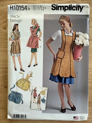 Simplicity Vintage 1940’s Reproduction Pattern R10153 Misses’ Aprons Size S-L - Image 1 of 4