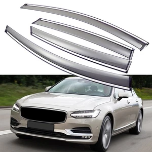 Side Window Deflectors Rain Guards Vent Visors for Volvo S90 Sedan 2017-2025 - Picture 1 of 7