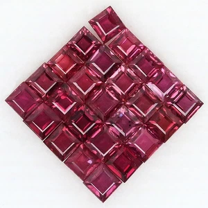 Lote de 25 piezas de piedras preciosas de zafiro rosa púrpura natural baguette de 1,36 quilates Songea, Tanzan - Imagen 1 de 4