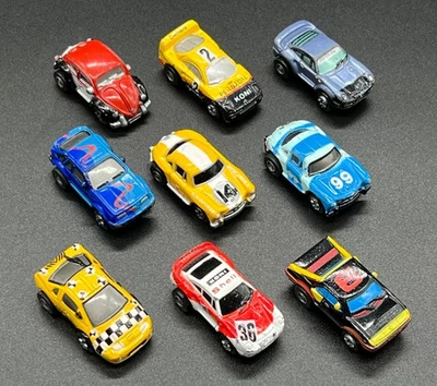 Lote de 9 piezas de trabajo Micro Machines Vintage Galoob 1989 Snap Backs Foto 1 de 3