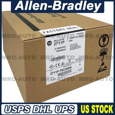 NEW AB 2711P-T6C20D8 PanelView Plus 6 Graphic Terminal 2711PT6C20D8 Fast Ship - Image 1 of 4