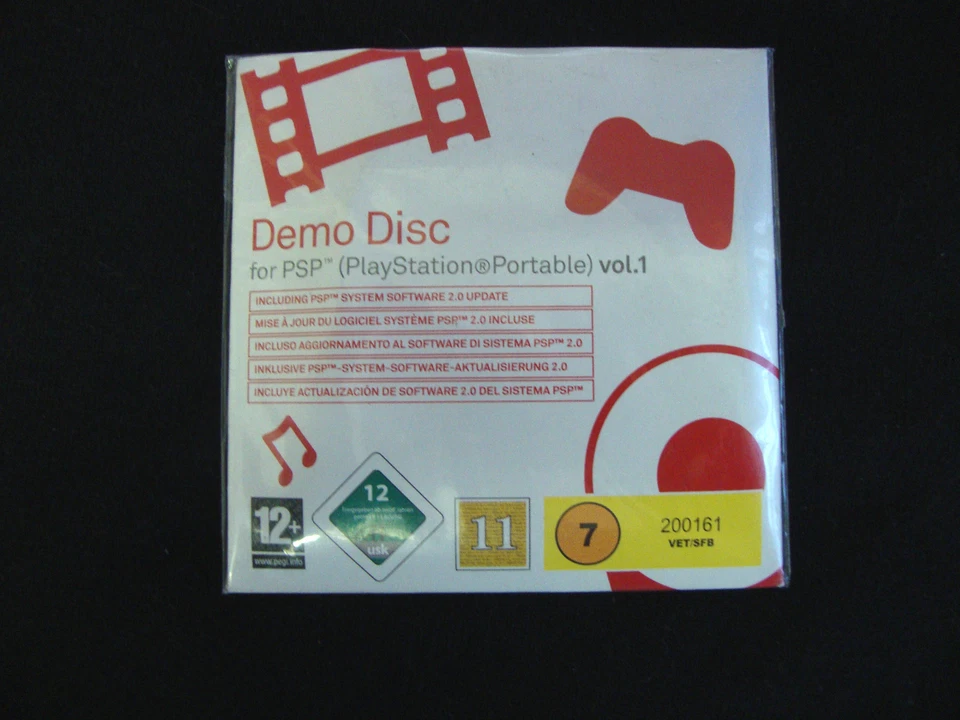 PSP DEMO DISC VOL 1 INCLUDING PSP SYSTEM SOFTWARE UPDATE 2.0 VERSION