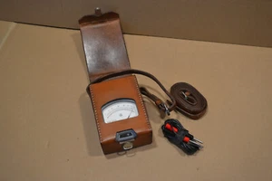 Schweizer Armee Ledertasche mit Ohmmeter und Lederriemen Ohm Messgerät Leder - Bild 1 von 16