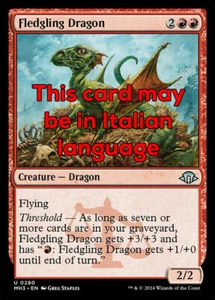 MTG FLEDGLING DRAGON FOIL EXC - NEW DRACHE 280 - MH3 - MAGIC - Bild 1 von 1