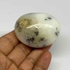 76.7g, 2.1"x1.7"x1.1", Dendrite Opal Palm-Stone Reiki Energy Crystal, B27820 - Picture 1 of 12