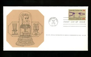 US FDC #1683 POA / Postmaster of America 1976 MA Telephone Centennial Bell - Picture 1 of 2