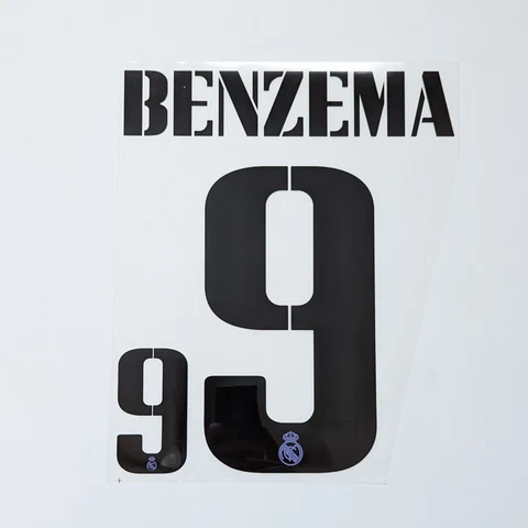 Karim Benzema Real Madrid CF 2022/2023  White Home iron on patch 9 Cover