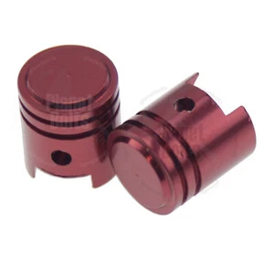 Red 2x Valve Cap Cover Tire GSXR 600 750 Ninja R1 R6 Lid Piston CNC Aluminum - Picture 1 of 3