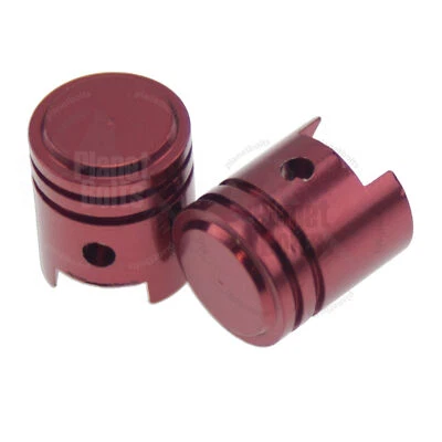 Rojo 2x Tapa Válvula Cubierta Neumático GSXR 600 750 Ninja R1 R6 Tapa Pistón CNC Aluminio Foto 1 de 3