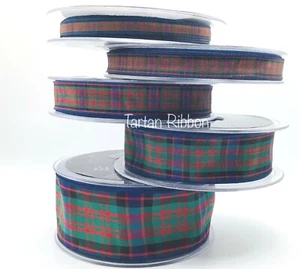 Cinta de tartán MacDonald ~ Berisfords ~ anchos 7 mm-40 mm ~ Elección de longitud ~ Envío gratuito - Imagen 1 de 11
