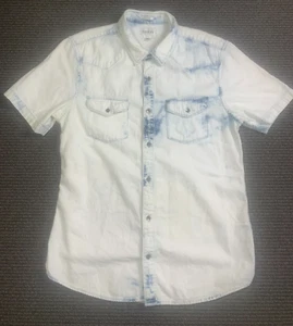 GUESS Bleached Jeanshemd Kurzarm Herren Slim Fit Größe M - Bild 1 von 13