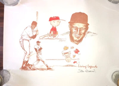 Stan Musial AUTOGRAPHED “Living Legends” - PSA Authenticated - w/Charlie Brown - Image 1 of 4