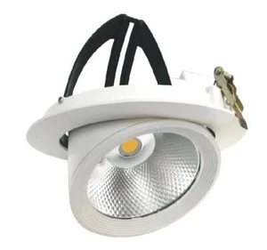 Faro LED COB 40W a incasso rotondo Orientabile 220v F.I.180-185mm - Foto 1 di 6
