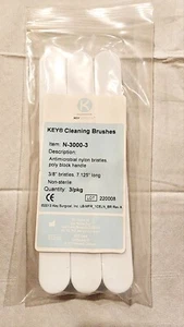 Key Surgical Cleaning Brushes Antimicrobial Nylon Bristles 3/8"Bristles Qty 12 - Picture 1 of 3