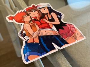 Pokemon Anime Misty Kasumi May Haruka & Dawn Hikari Aufkleber Aufkleber Bikini Sonne Spaß - Bild 1 von 7