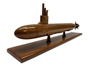Submarino de madera de caoba USS Seawolf SSN-21 clase de ataque marina - Imagen 1 de 4