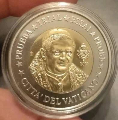 Edición Rara Vaticano 2005 Italia 🔷 Ejemplo Prueba Essai Probe 🔷 Bu 2 euros sin circular Foto 1 de 2