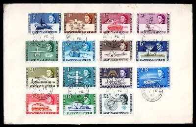 UK BRITISH ANTARCTIC TERRITORY 1963 S.G. #1-15 ON FDC TIED BY 8 CANCELS - Image 1 of 2