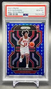 2021-22 Ayo Dosunmu 75th Anniversary Prizm RC Rookie PSA 10 Gem Mint Panini #271 - Picture 1 of 2