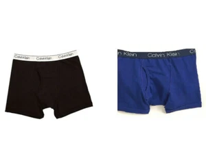 Calvin Klein Boy's Modern Cotton Stretch Boxer Brief, Blue/Black, Size S (6-7) - Picture 1 of 1