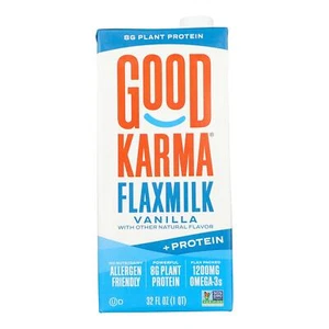 Good Karma Flax Milk - Protein - Vanilla - Case Of 6 - 32 Fl Oz - Picture 1 of 3