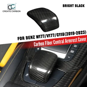 Dry Carbon Fiber Central Armrest Cover Trim For Benz W177/V177/C118 2019+ - Imagen 1 de 8