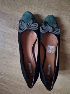 Geox Wedge Black Suede leather Shoes - Picture 1 of 5