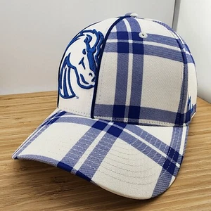 Boise State Fitted Hat, Plaid Design, Blue & White Cap, Zephyr, NCAA, Size: XL - Picture 1 of 9