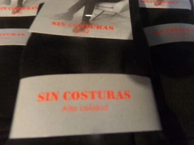 lots de 6 paires de chaussette sans élastique noir homme 100% coton sans couture