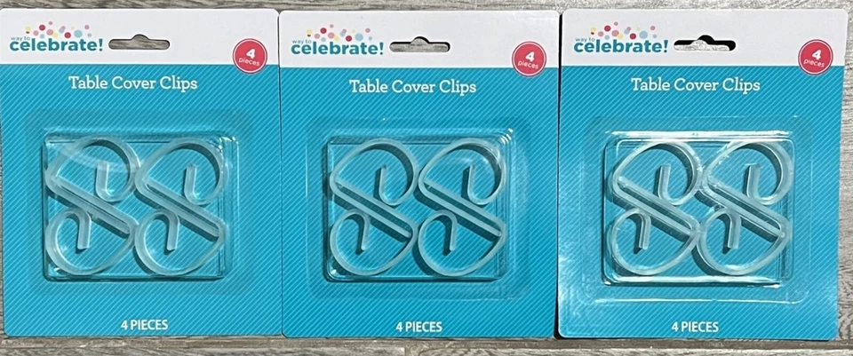 Clips de falda de mantel de plástico - Pack de 3 (12 en total) - NUEVO Foto 1 de 1