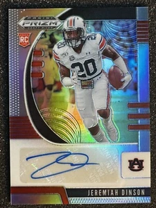 2020 Prizm Draft Picks SILVER PRIZM AUTOGRAPH Jeremiah Dinson RC #184 Lions - Picture 1 of 2