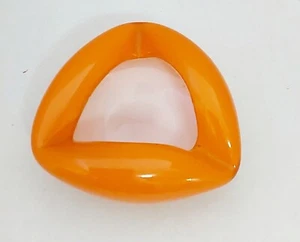 Posacenere vintage anni 60 in vetro arancione di Murano soffiato a mano MCM 5" - Foto 1 di 1
