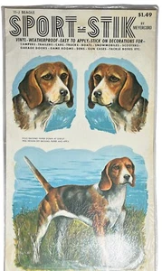 VTG Meyercord Decorative Sport- Stik Peel Stick On Decal Sheet 11-J Dog Beagle - Picture 1 of 2